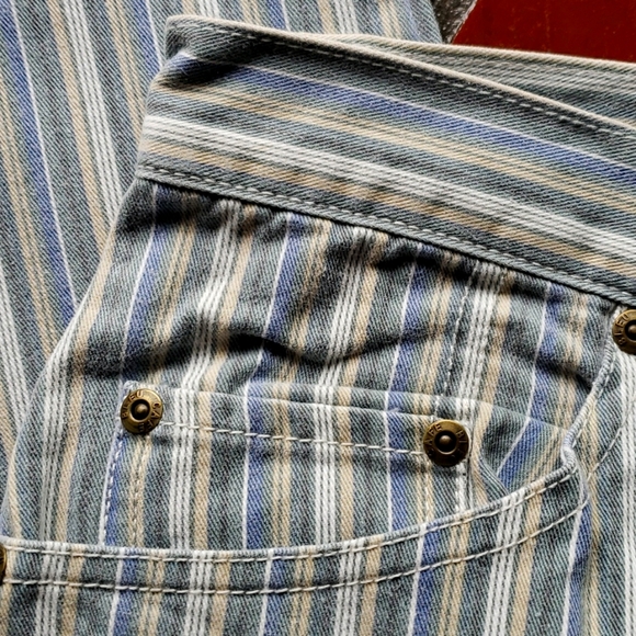 BLEU CAFE Premium Button-Fly Boyfriend High-Waisted Jeans Stripe VTG Size 12 NWT - Picture 5 of 9